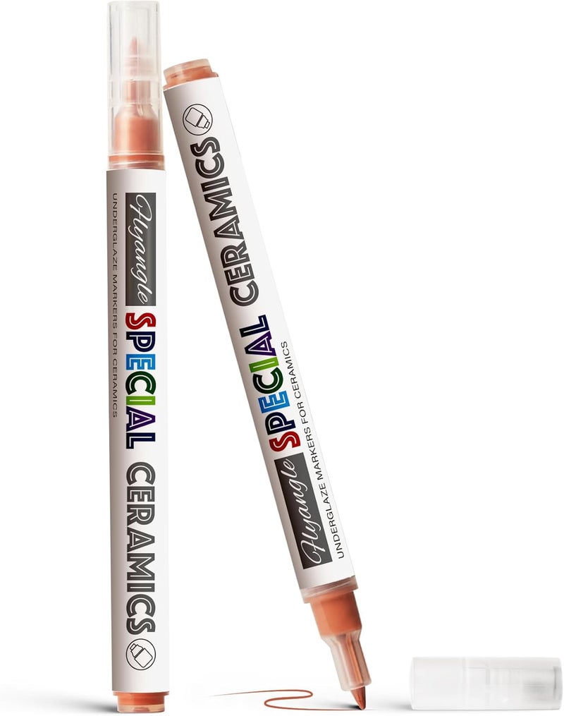 EliteSign Underglaze Pen for Ceramics, Underglaze Marker for Pottery Glaze, Pottery Pen, Porcelain, and DIY Ceramic Decorating-Red（Classic Hard Tip-1PK） - Image 1